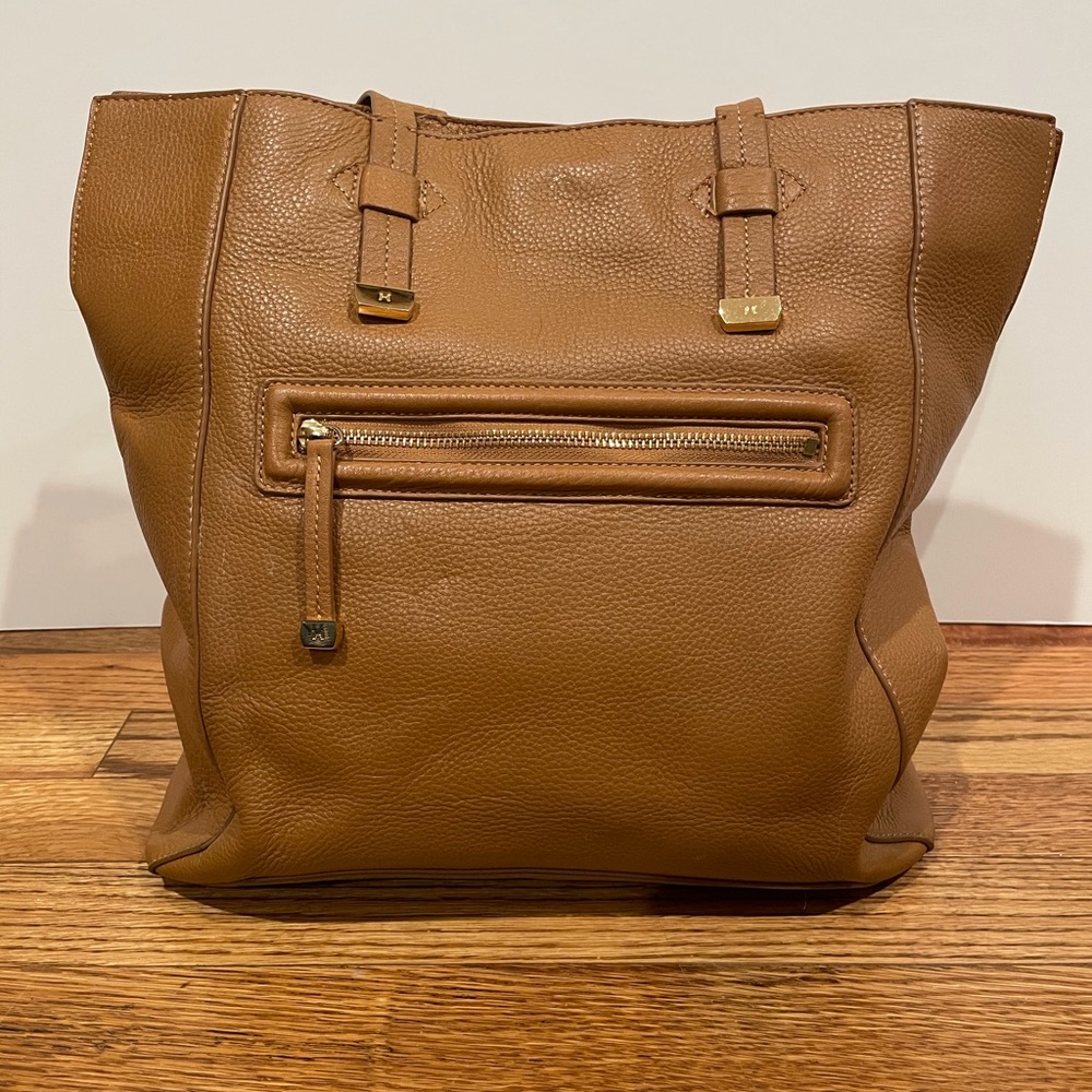 Halston Heritage tote in tan/camel- NEW W/O Tags